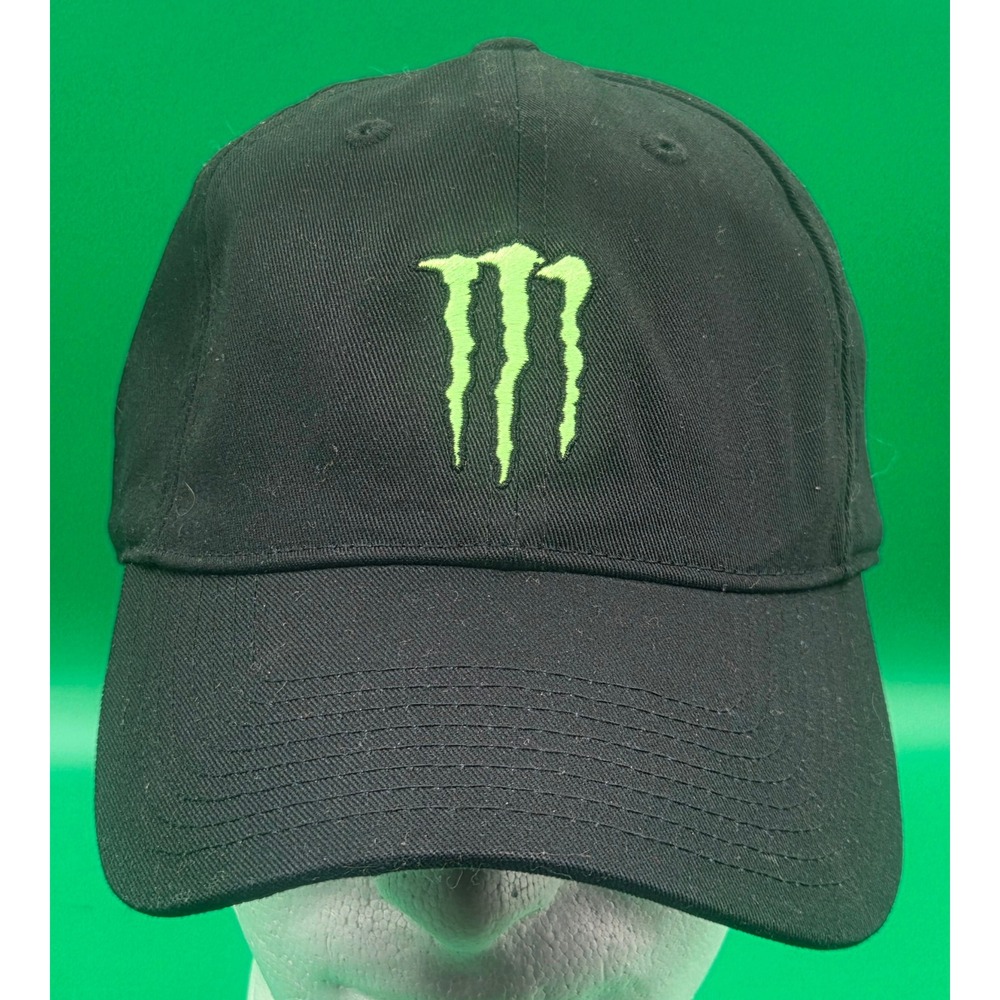 Monster Energy Hat Black Green Claw Logo Adjustable Baseball Cap
